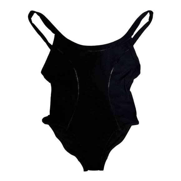 Robin Piccone One Piece Bathing Suit Black Backless Swimsuit Size Small/Medium - Picture 1 of 5